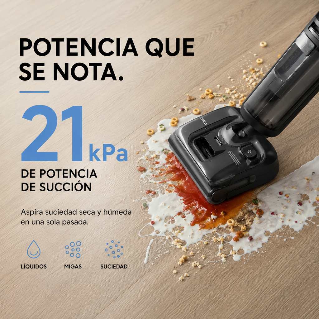 Tineco Floor ONE i6 Stretch – Aspiradora y Trapeadora Húmeda y Seca