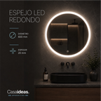 Espejo LED Redondo 60 cm con Iluminación Frontal