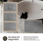 Alfombra de baño de piedra, tapete de ducha de piedra antideslizante