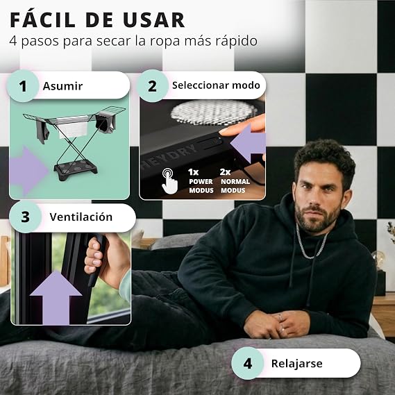 HEYDRY® Secador de Ropa para tendedero