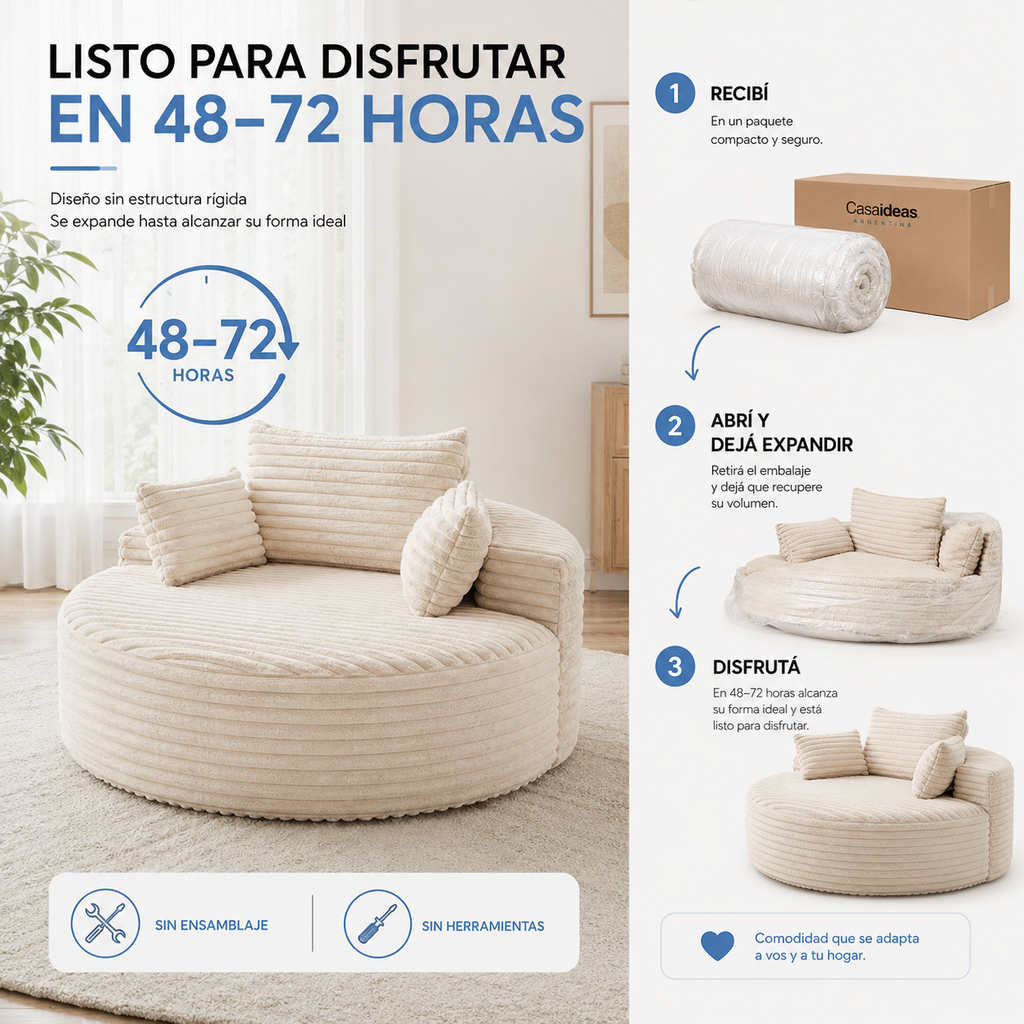 Sillón Giratorio 360° – Extra Grande 55”