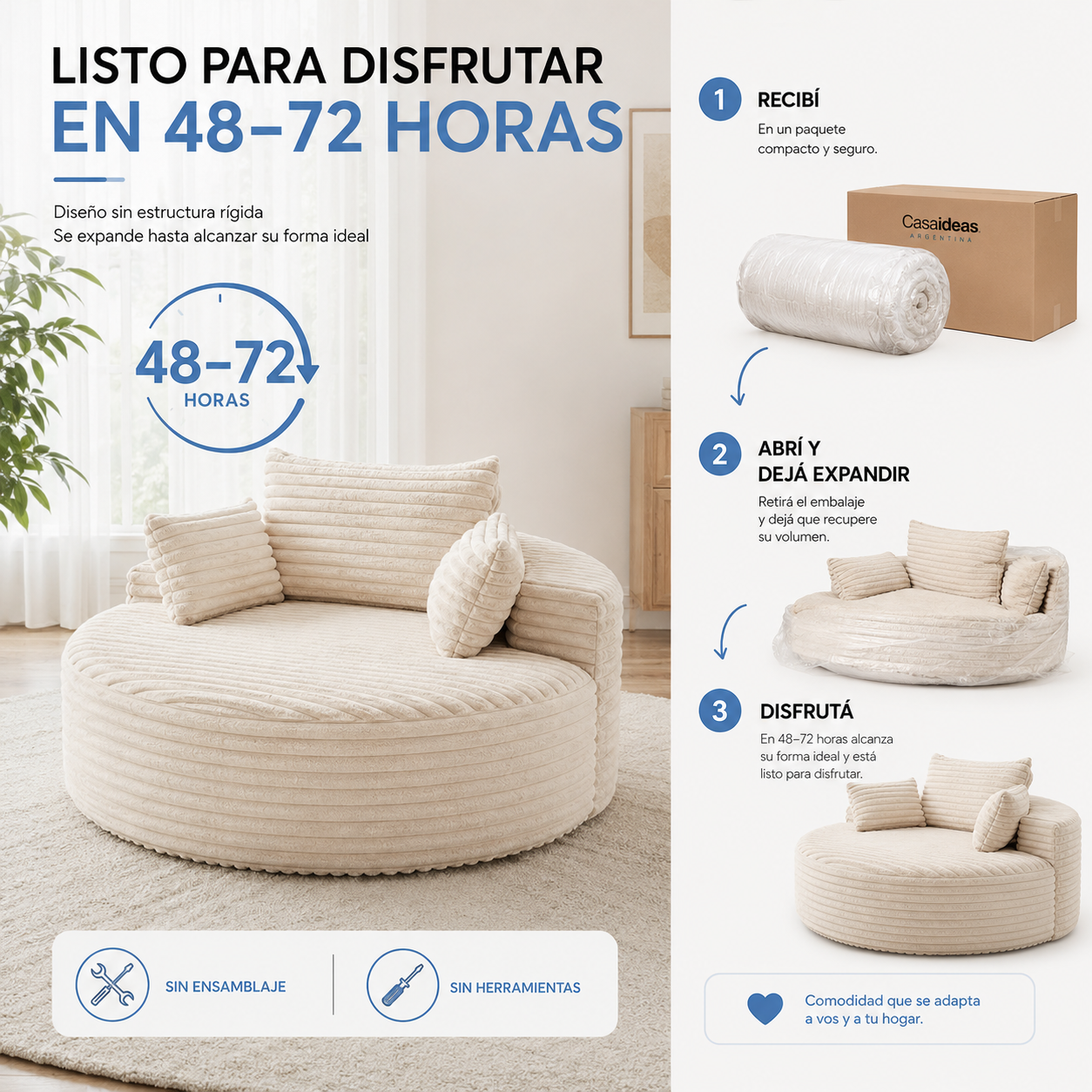 Sillón Giratorio 360° – Extra Grande 55”