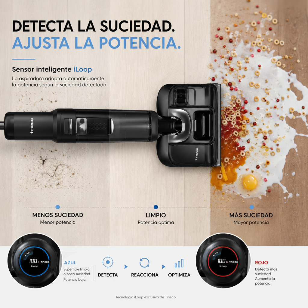 Tineco Floor ONE i6 Stretch – Aspiradora y Trapeadora Húmeda y Seca