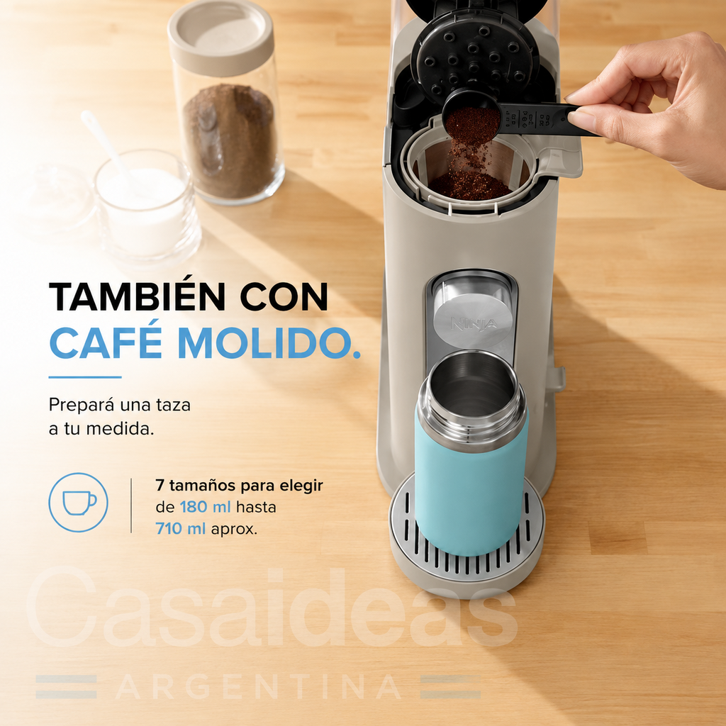Ninja Pods & Grounds Specialty PB051GB – Cafetera con Espumador de Leche