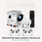 Proyector Portátil 2 en 1 Smart + Consola Retro, WiFi, Bluetooth y 2 Controles