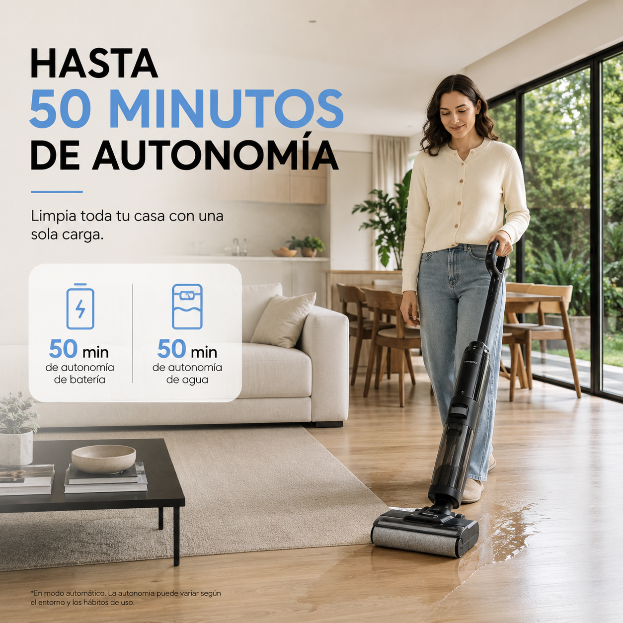 Tineco Floor ONE i6 Stretch – Aspiradora y Trapeadora Húmeda y Seca