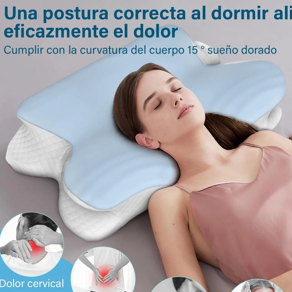 Almohada Japonesa - Cervical de Espuma Viscoelástica con Efecto Refrescante