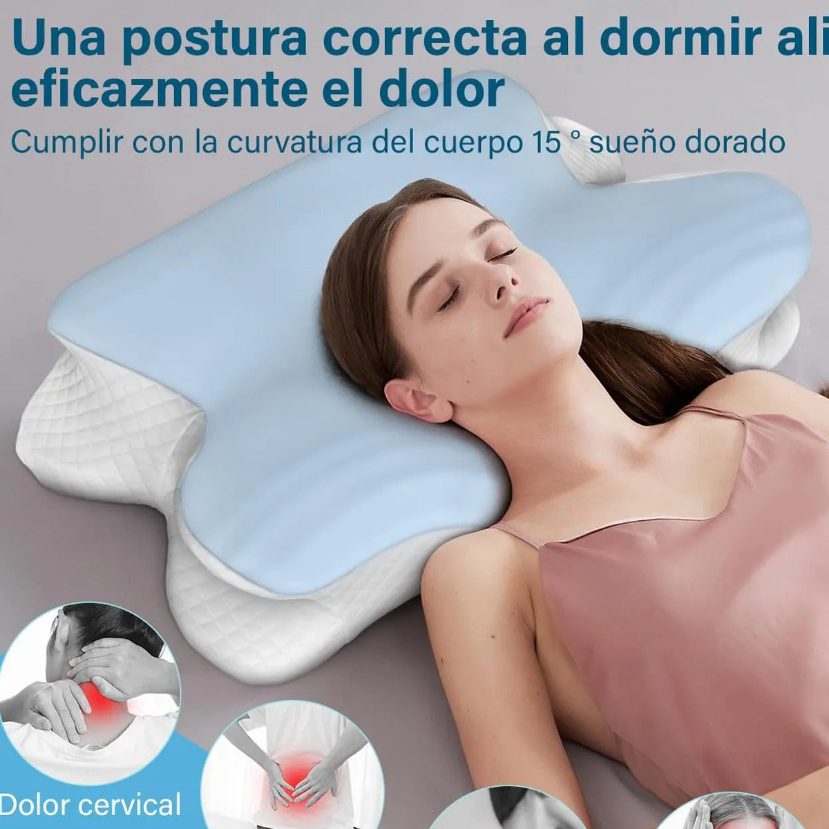 Almohada Japonesa - Cervical de Espuma Viscoelástica con Efecto Refrescante