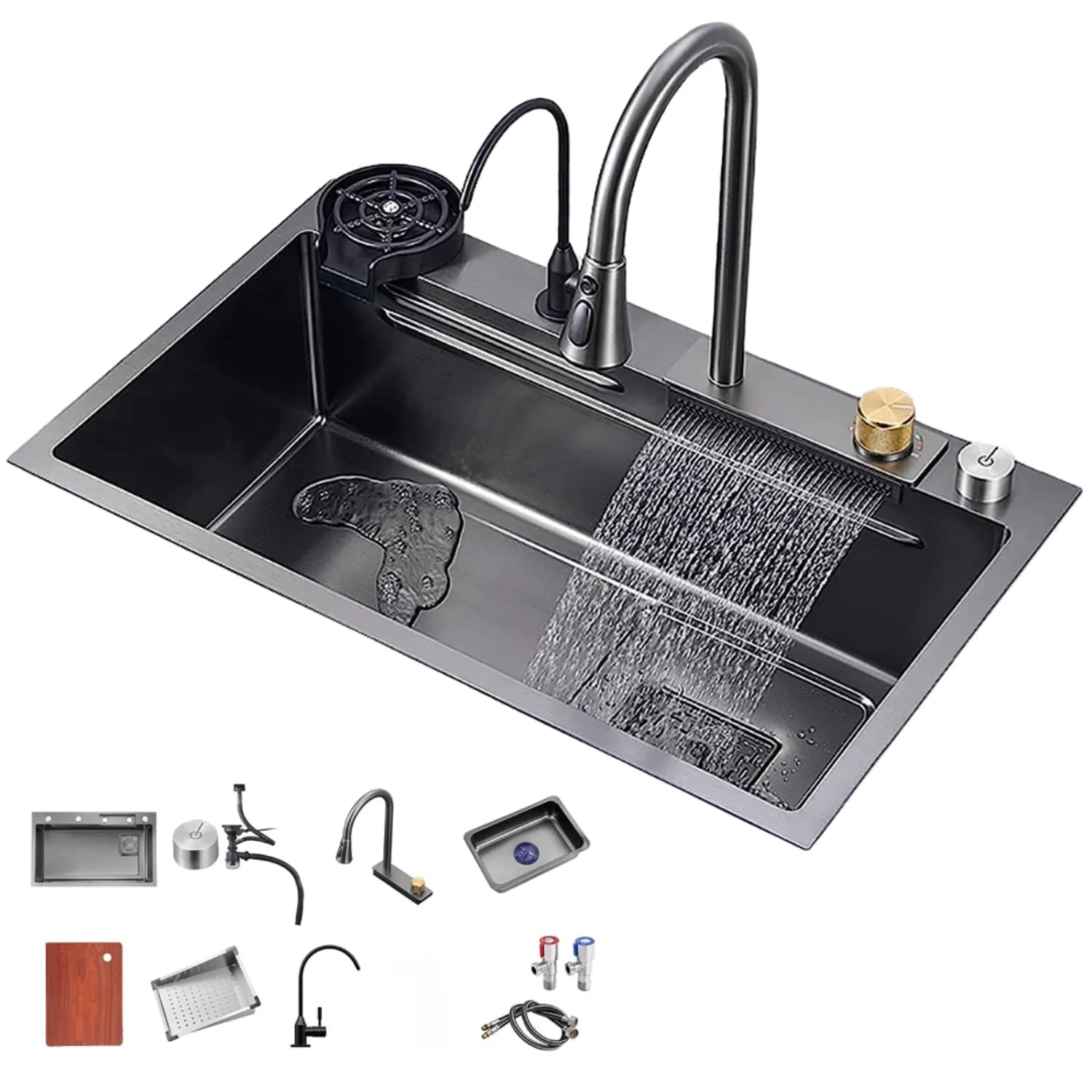 Lavaplatos Inteligente Digital LED 7 Modos – Acero Inoxidable SUS304