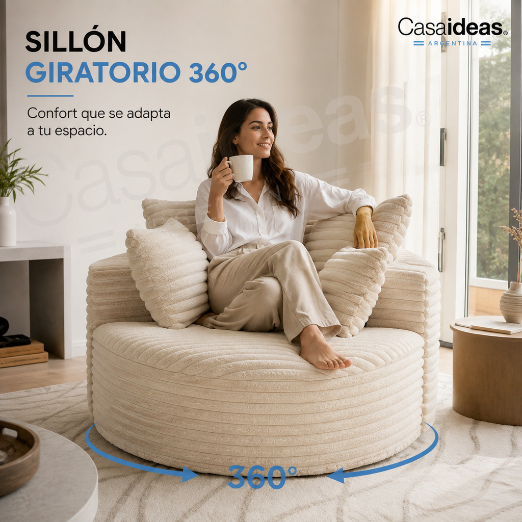 Sillón Giratorio 360° – Extra Grande 55”