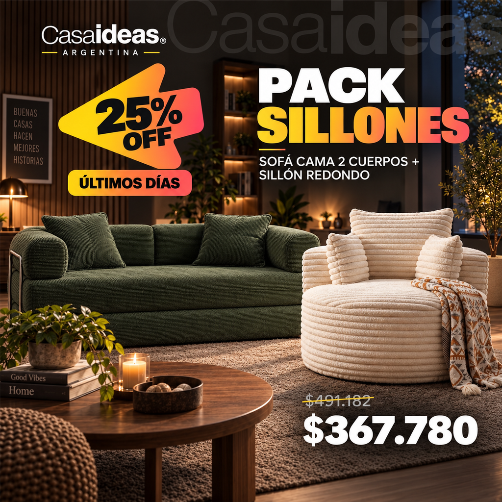 PACK SILLONES | 25% OFF
